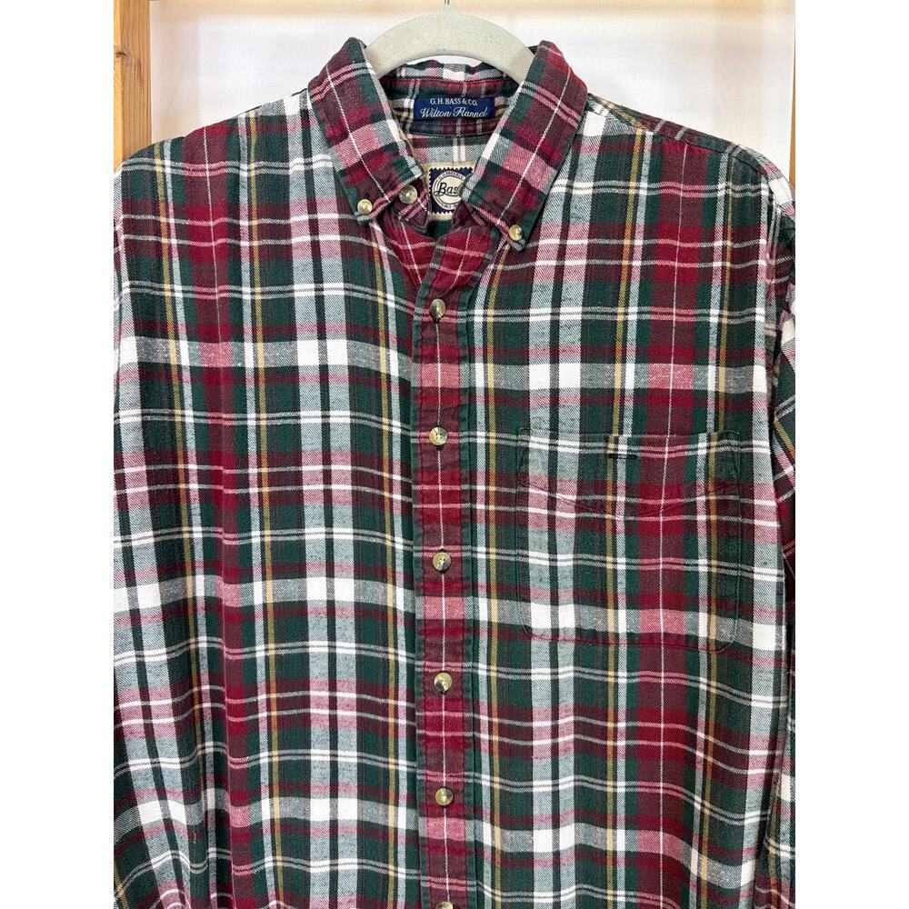 G.H. Bass & Co Wilton Flannel Multicolored Button Up Shirt Size M - Picture 2 of 6